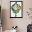 DIY Part Special Shaped Diamond Clock Mosaic Painting Kit (Peafowl 1 DZ622)