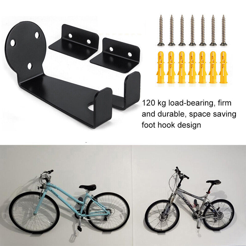 Bike Holder Hook Kit Bicycle Pedal Wall Mounted Hanger Racks Cycling Accessories