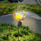Solar LED Sun Moon Flame Light Retro Iron Landscape Lawn Lamps (B)(Yellow) Newly