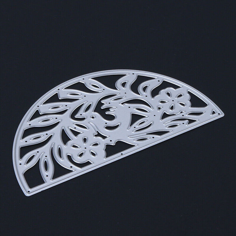 Snowvirtuos Semicircle Lace Flower Metal Cutting Tools Stencil for Scrapboo