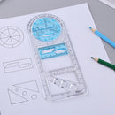 Multifunctional Geometric Drawing Ruler Rotatable Art Design Template (C) Newly