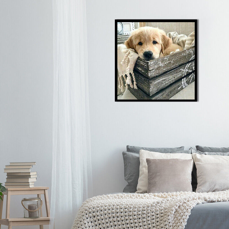 Oil Paint By Numbers Small Animal Frameless Picture Craft Kit for Living Room