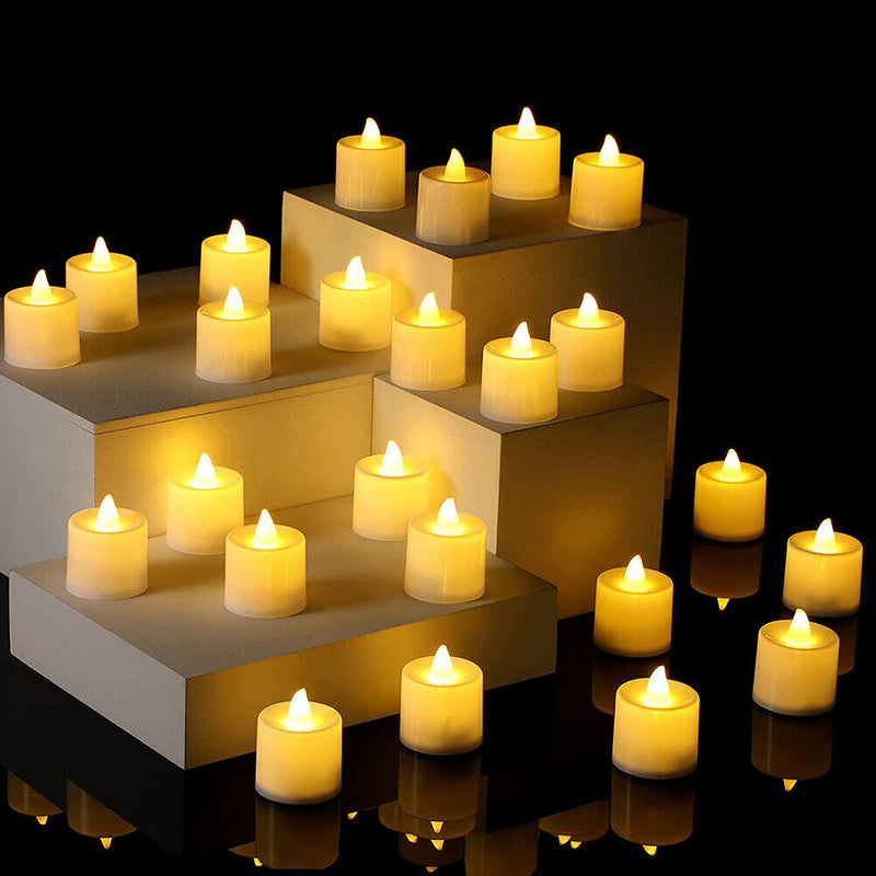 6x Flameless LED Tealight Candles Wedding Light Romantic Candle Mothers Day G
