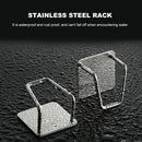 Stainless Steel Sponge Drain Rack Self-adhesive Dishcloth Organizer Hook Newly