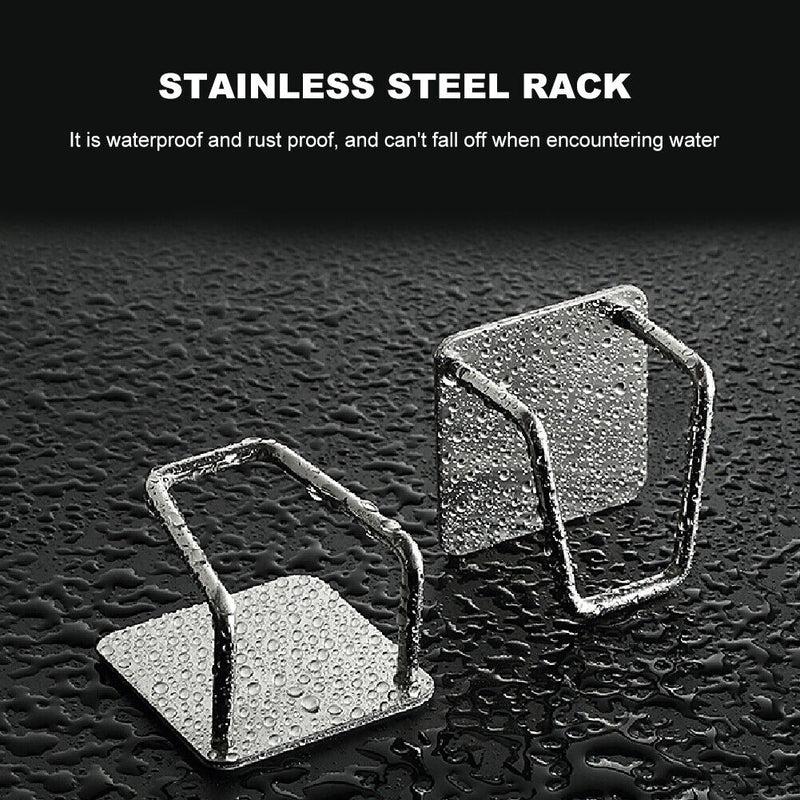 Stainless Steel Sponge Drain Rack Self-adhesive Dishcloth Organizer Hook Newly
