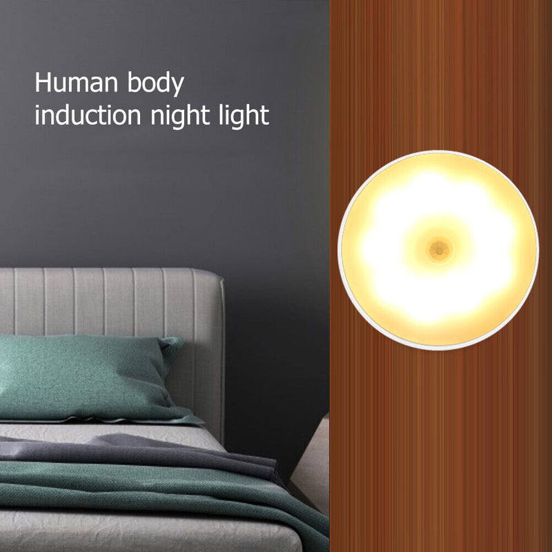 Home Mini LED Touch Night Light USB Charging Human Body Induction Wall Lamp
