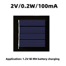 100mA 0.2W 2V Polysilicon DIY Battery Power Charge Module Solar Panel Systems