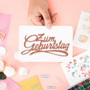 Paper Card Embossing Metal Cutting Dies Stencils German Words DIY Photo Album