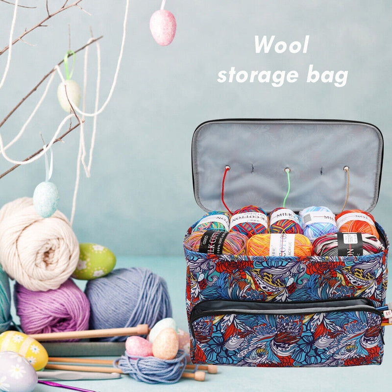 #A 600D Oxford Cloth Yarn Storage Bag Multifunctional Crochet Knitting Tote Bags