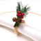 Wooden Napkin Ring Handicraft Pine Cones Napkin Holder Christmas Napkin Rings
