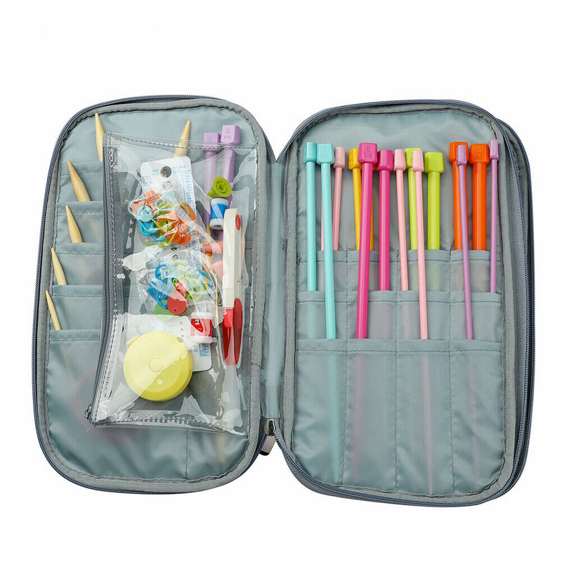 Handmade Yarns Crochet Sewing Tools Storage Bag DIY Knitting Needles Organi