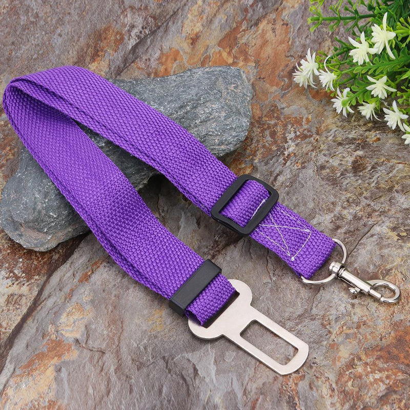 Car Pet Dog Seat Belt Puppy Safety Seatbelt Dog Harness Lead Clip (Purple) Newly