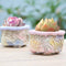 Hand Kneaded Bark Texture Square Pot White Pottery Flower Pot Succulent N9W4