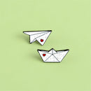 Jewelry Badge Cartoon Clothes Lapel Pin Boat Paper Plane Brooch Enamel Pins