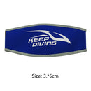 Neoprene Scuba Diving Cover Head Strap Long Hair Band Strap-Wrapper (Blue) Newly