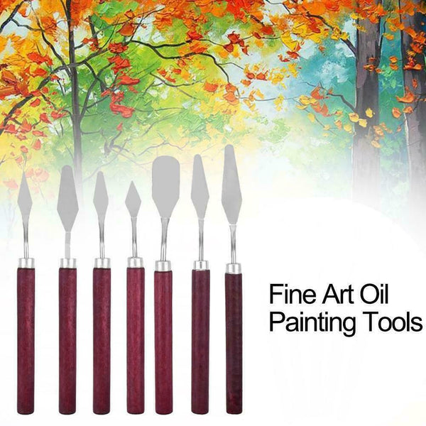 7PCS Palette Scraper Spatula For Artist Oil Painting scraper I3Z3