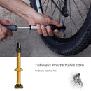 2pcs 60mm MTB Road Bike Extender Valves Tubeless Presta Valve Core (Yellow)