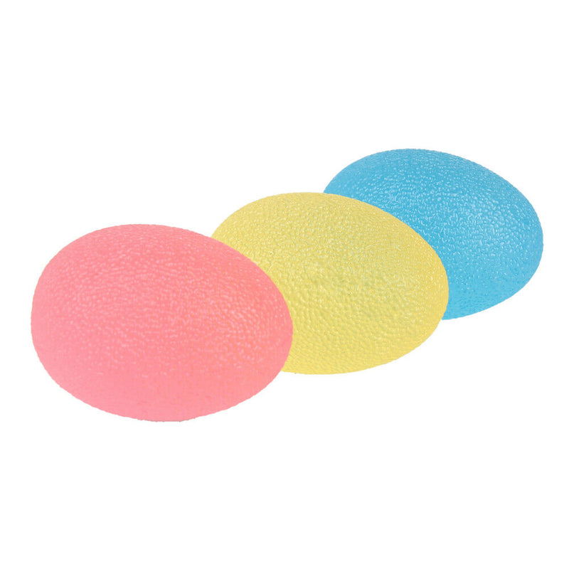 3pcs Hand Therapy Exercise Squeeze Egg Bullets Stress Relief Handle Strengthening H