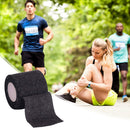 Self Adhesive Elastic Bandage Sports Wrist Protector Tape (Black 5cmx4.5m) Newly