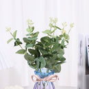 Eucalyptus Stems Floral Arrangement Lifelike Greenery Leaves Faux Plants