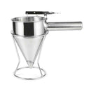 Steel Piston Funnel Pancake Batter Candy Tool Baking Cake Stand A8D2