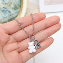Chain for Women Pendant Choker Clavicle Chain Bear Pendant Necklace Charm
