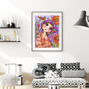 5D DIY Diamond Painting Big-Eyed Girl Cat Full Drill Rhinestone Mosaic Art Kit