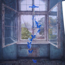 Butterfly Bell Wind Chimes Creative Home Yard Garden Hanging Decor(Blue) Newly