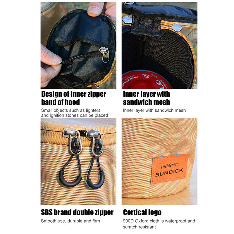 Gas Tanks Storage Bag Oxford Cloth Camp Hiking Fuel Protective Case (Small)