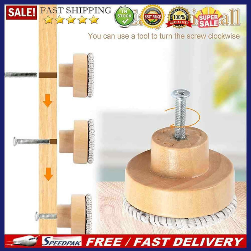 4pcs Cabinet Handle Rattan Wooden Drawer Knobs Dia 30/40/45mm Furniture Hardware