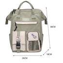 Preppy Style Women Travel Contrast Color Handbags Knapsack Teenage Girl Rucksack