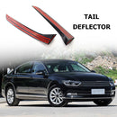 2pcs Rear Window Wing Trim Covers Carbon Patter Spoiler Canards Splitter