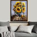 Sun Flower 40x30cm DIY Paint By Numbers Oil Painting Kit Canvas
