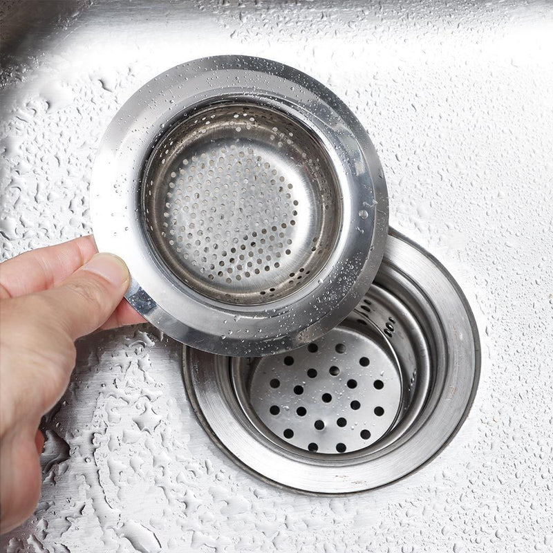 Waste Drainer Anti Block Sink Strainer Filter Basket Colander Food Hair Stopper
