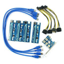 PCIe 1 to 4 PCI 16X Slots Riser Card PCI-E 1X to External PCI-E Adapter DIY D9C7