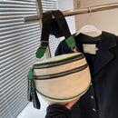 Women Crossbody Shoulder Bags Large Capacity Zip Fanny Pouch Saddle Handbags