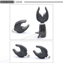 2pcs Fishing Rod Rest Butts Gripper Grips Pole Holder Support Head Black