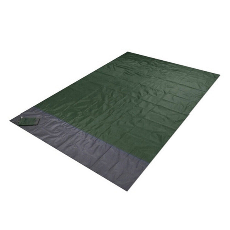 Waterproof Mat Foldable Picnic Beach Sitting Pad Kit (Dark Green 140x200cm)