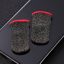 2pcs 24-Stitch Mobile Game Finger Cover Anti-Sweat Anti-Skid (Black Red) Newly