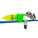 10pcs Night Fishing Rod Bite Alarm Light Bells Ring Indicator (Light Green)