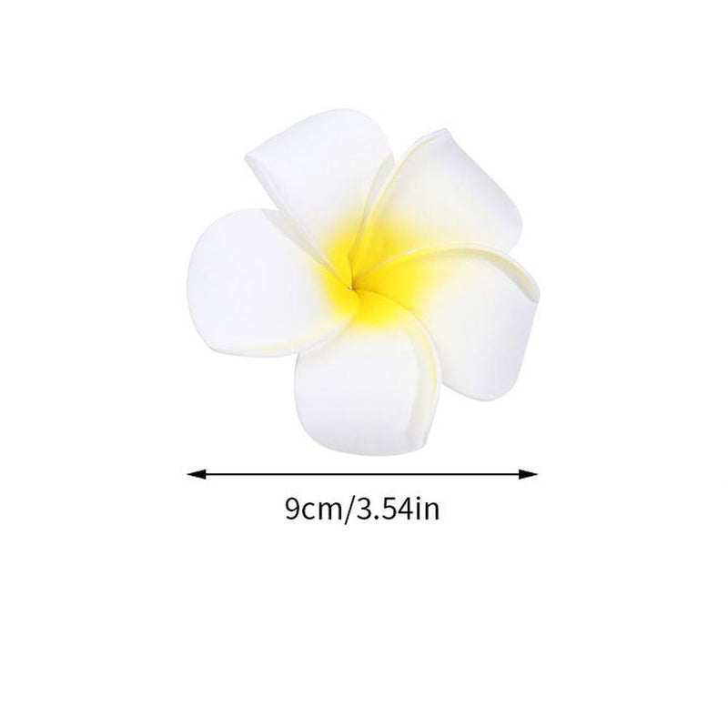 Women Girl Simulation White Plumeria Hairpin Beach Seaside Hair Clip Flower