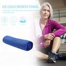 Ice Cold Towel Summer Outdoor Fitness Quick Dry Cooling Towel (Dark Blue) Newly