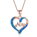 Mum Necklace Love Heart Crystal Chain Mother's Day Jewellery Birthdays A8J8