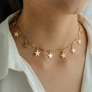 Simple Stars Necklace Fashion Pendant Women Charm Clavicle Chain Jewelry Gi