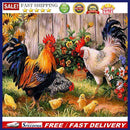 Painting By Numbers Kit DIY Flower Chicken Canvas Oil Art Picture for Home