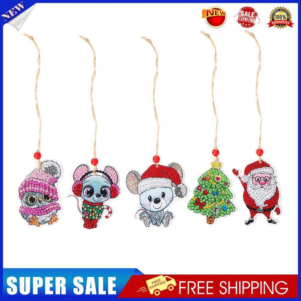 Double-side 5D Diamond Painting DIY Hanging Christmas Trees Pendant (GP012)