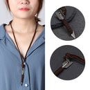 Gifts Punk Jewelry Men Handmade Arrow Pendant Choker Necklace Leather Chain