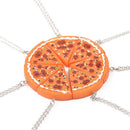 Best Friends Jewelry Pizza Slice Pendant Chain Necklace Family Friendship
