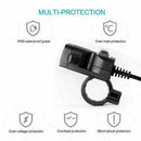 Dual Waterproof USB Port Motorcycle Charger Socket Adapter Black Motorbike B5P8