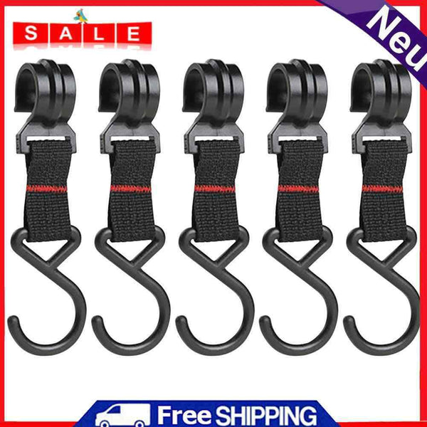 Outdoor Camping Moveable Hook Hanging Storage Rack S-Shaped Hanger (5pcs)